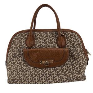 Dkny Brown Leather Satchel/Top Handle Bag | Gold Hardware